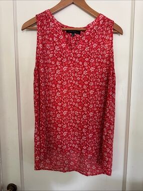 Red Floral Sleeveless V-Neck Women's Camisole